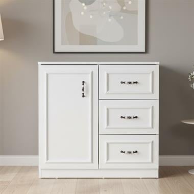 Kuğu Şifonyer Beyaz Çekmeceli