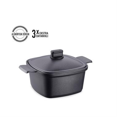 Korkmaz A2581 Casterra Kare Döküm Tencere 20x20x10,5