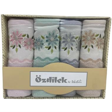 Özdilek Salvıa Renkli 4lü Kutulu Havlu