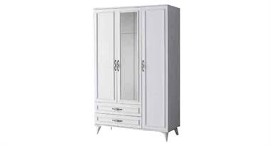 Sedef 3 Kapılı Gardırop Beyaz