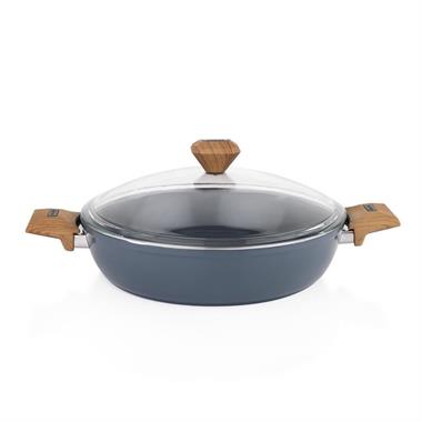 Schafer 1S2037-21001-SIY06 Fiesta Seramik Basık Tencere 30 Cm-Siyah