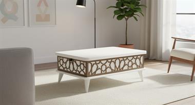 AS-9493 Ada Sihirli Sehpa Beyaz/Beyaz