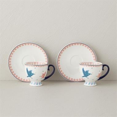 Englısh Home Carnaval Birds Kahve Fincan Takımı 100 m
