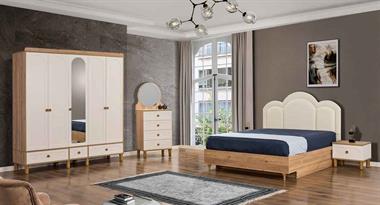 Bohem 5 Kapılı Başlıklı Yatak Odası Takımı (Karyolasız)
