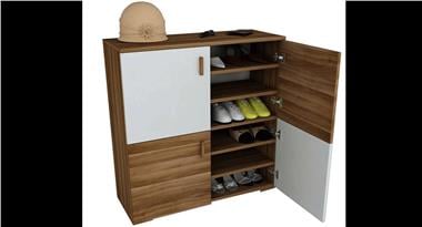 4 Kapaklı Ayakkabılık 104X98X35 (A54)