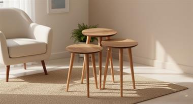 RZ-9444 Retro Zigon Sehpa Ceviz