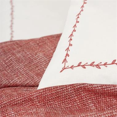 Cotton Box Pike Takımı Cb Embrova Sonıl Loom Bordo Çift Kişilik