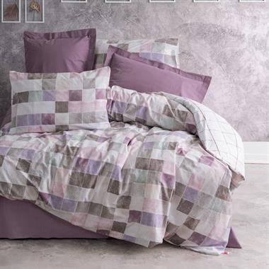 Cotton Box Minimal Tek Kişilik Lastikli Çarşaflı Nevresim Takımı Maro Gül Kurusu