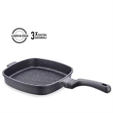 Korkmaz A2585 Casterra Kare Döküm Tava 26x26x4,5