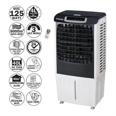 Airking Climax 1240 Hava Soğutucu 135W 40 Litre Siyah
