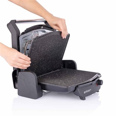 Arnica GH26400 Ayvalık Plus Siyah Izgaralı Tost Makinesi 6 Tost Kapasiteli