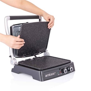 Arnica GH26411 Diamond Pro 2000W Izgaralı Tost Makinesi Siyah