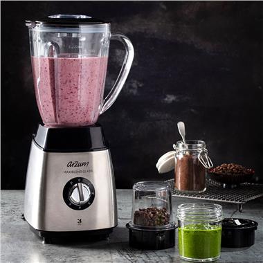 Arzum AR1056 MaxiBlend Glass Sürahi Blender (Paslanmaz Çelik)