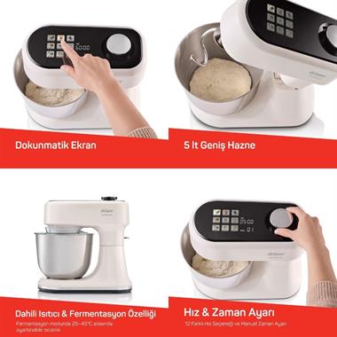 Arzum AR1190-33 Gastroart 1500 W Stand Mikser 5 L Dijital Dokunmatik