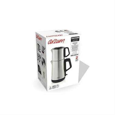 Arzum AR3149-0600 Teacharm Paslanmaz Çelik Çay Makinesi 1.8 L + 1.2 L