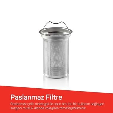 Arzum AR3149-0600 Teacharm Paslanmaz Çelik Çay Makinesi 1.8 L + 1.2 L