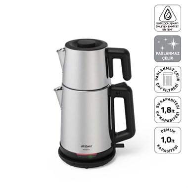 Arzum AR3158-0600 Neosteel 1800 W Paslanmaz Çelik Çay Makinesi