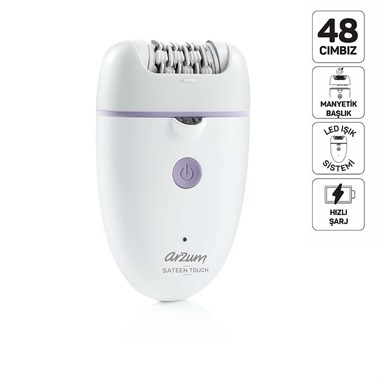 Arzum AR5173-0200 Sateen Touch 48 Cımbızlı Şarjlı Epilasyon Cihazı