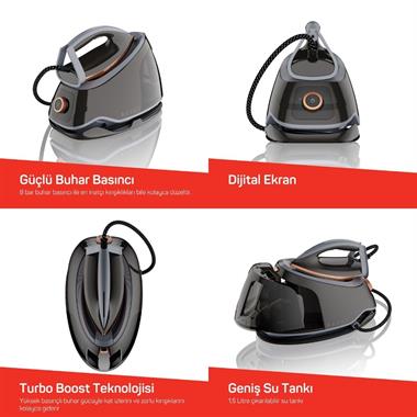 Arzum AR6048-17 Steamart Plus 3000 W 8 Bar Buhar Kazanlı Ütü