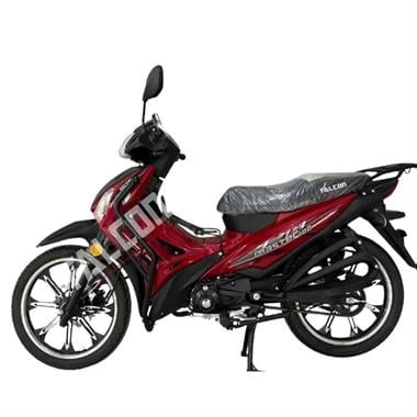 Falcon Benzinli Master 100 Lux Tek Kırmızı-Siyah Motosiklet