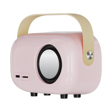 JHY K5 2 Mikrofonlu Bluetooth Kareoke Pembe