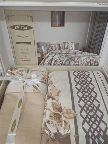 TAÇ KRİSTAL ÇİFT KİŞİLİK NEVRESİM TAKIMI 