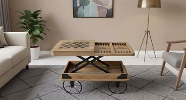 Retro Tavlalı Sehpa RT-9541