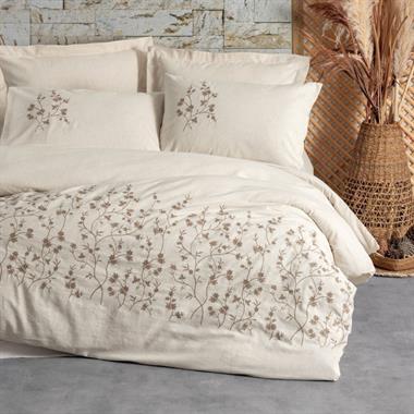 Cotton Keten Çift Kişilik Nevresim Takımı Hemera