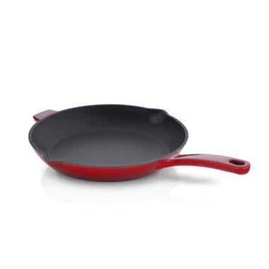 Korkmaz A2935-1 Casta Yuvarlak Grıll Döküm Tava 20 Cm Kırmızı