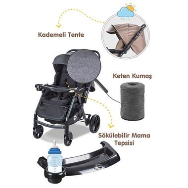Baby Care 500 Combo Maxi Pro Bebek Arabası Siyah