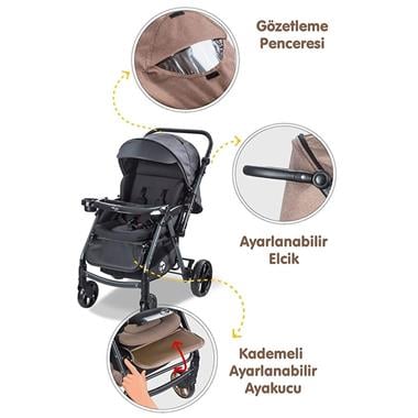 Baby Care 500 Combo Maxi Pro Bebek Arabası Siyah