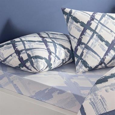 Taç Brıza Ranforce Tek Kişilik Nevresim Takımı Mavi