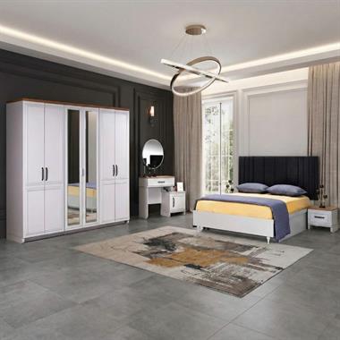 Bahar 6 Kapılı Başlıklı Yatak Odası (Karyolasız)