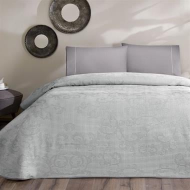 Taç Jakar Tresor Çift Kişilik Pike Takımı Gri