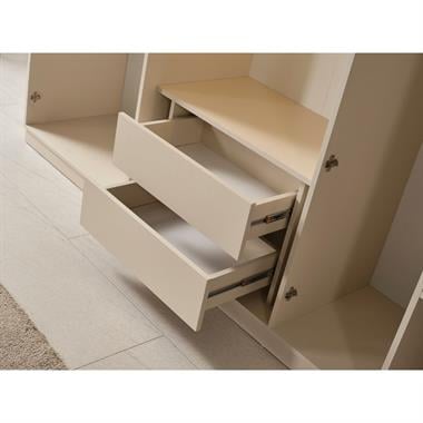 Bubble 6 Kapılı MDF Gardırop Vizyon Bej 240 cm