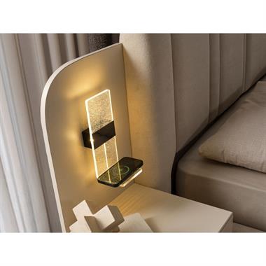 Bubble Bazalı Yatak Odası Takımı Vizyon Bej 160x200 MDF Lake