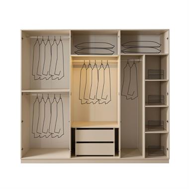 Bubble Bazalı Yatak Odası Takımı Vizyon Bej 160x200 MDF Lake