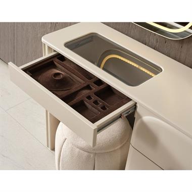 Bubble Şifonyer Vizyon Bej %100 MDF Lake Kapaklı