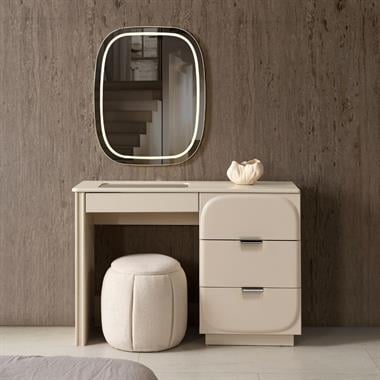Bubble Şifonyer Vizyon Bej %100 MDF Lake Kapaklı