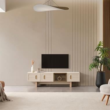 Capella Modern TV Sehpası 200 cm Lake Boyalı Alt Modül