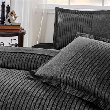 Özdilek Noir Çift Kişilik Lastikli Çarşaf Nevresim Takımı