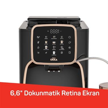 Arzum OK0028-04 Okka Espresso Pro M Tam Otomatik Espresso Makinesi-Bakır