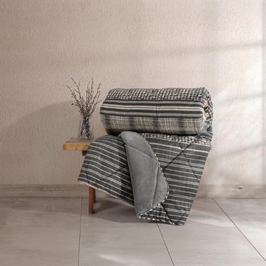 Cotton Box Velvet Çift Kişilik Yorgan Timbre Antrasit 195x215 cm