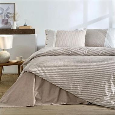 Özdilek Çift Kişilik Ranforce Nevresim Takımı Natural Line Bej