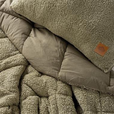 Cotton Box Çift Kişilik Peluş Yorgan Seti Taş 195x215 cm