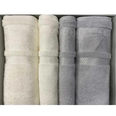Özdilek Dory Best Set Hamam Takımı - Krem-gri
