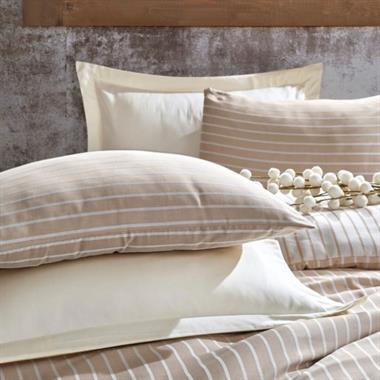 Cotton Box Bamboo Saten Çift Kişilik Nevresim Takımı Vizon