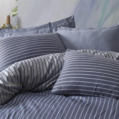 Cotton Box Bamboo Saten Çift Kişilik Nevresim Takımı Mavi