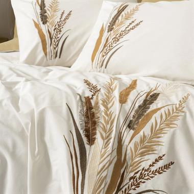 Cotton Box Brode Alvora Ranforce %100 Pamuk Nevresim Takımı Hardal Çift Kişilik