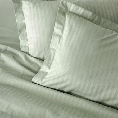 Cotton Box Elegant Stripe Saten Nevresim Takımı Çift Kişilik Adaçayı